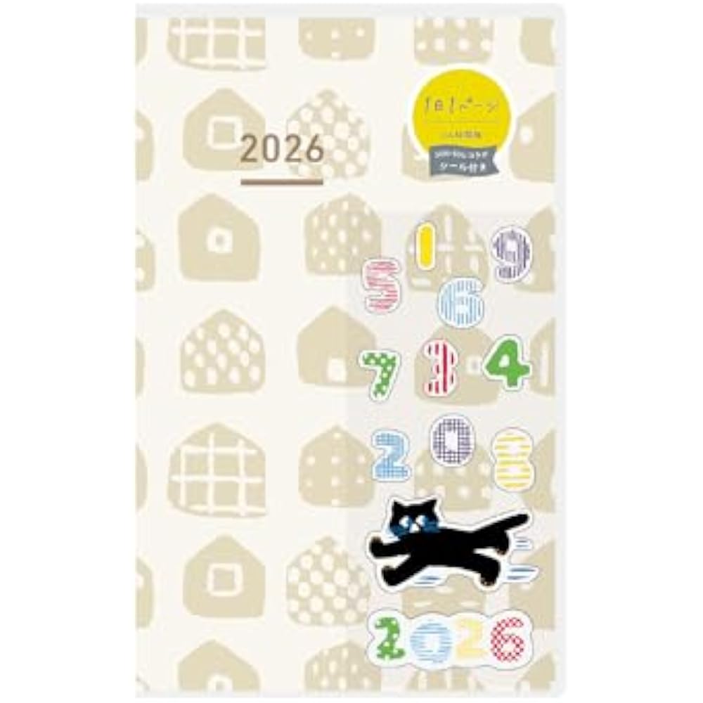Kokuyojibun notebook DAYS mini notebook 2026 monthly daily B6 slim limited pattern with sticker S...