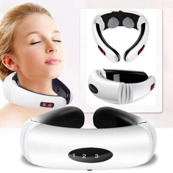 Electric Pulse Neck Back Massager Infrared Heating Pain Relief Relaxation Tool