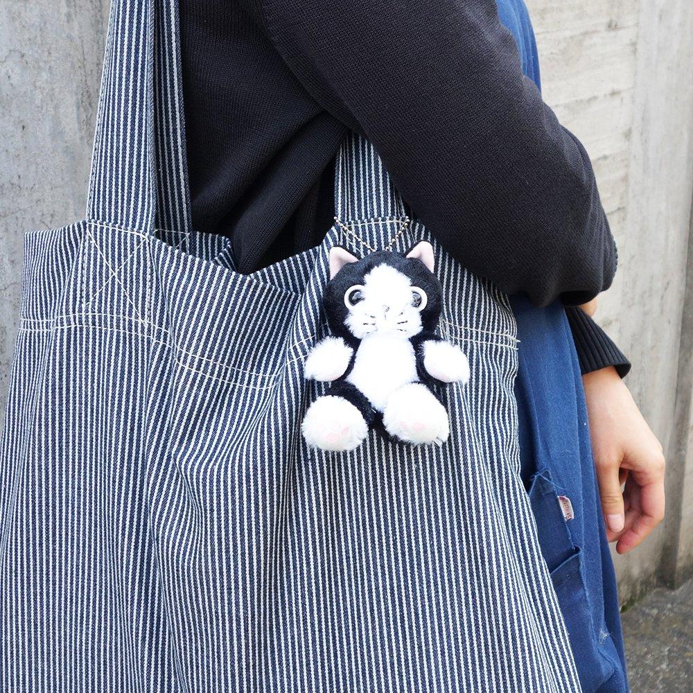 Mascota „Maru no Osanpo” de la Laboratorul de Design Naito, Mikemaru, Pisică, 12 cm Înălțime, Albă, cu Lanț cu Bile, Jucărie de Pluș