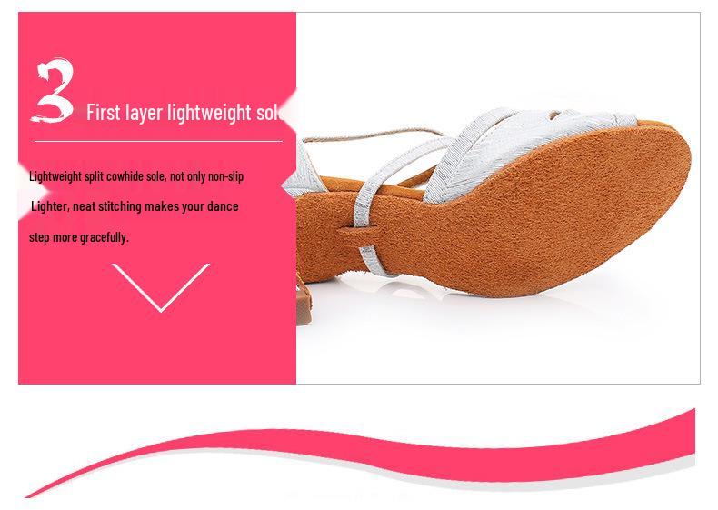 Women's Latin Dance Shoes - Soft Sole, Medium Heel, High Heel Options for Spring/Summer