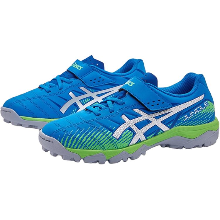 Asics CPS Junior 7 TF Classic Versatile Shock Absorbing Durable Low Top Soccer Shoes Kids Sneaker Blue 1104A056-400