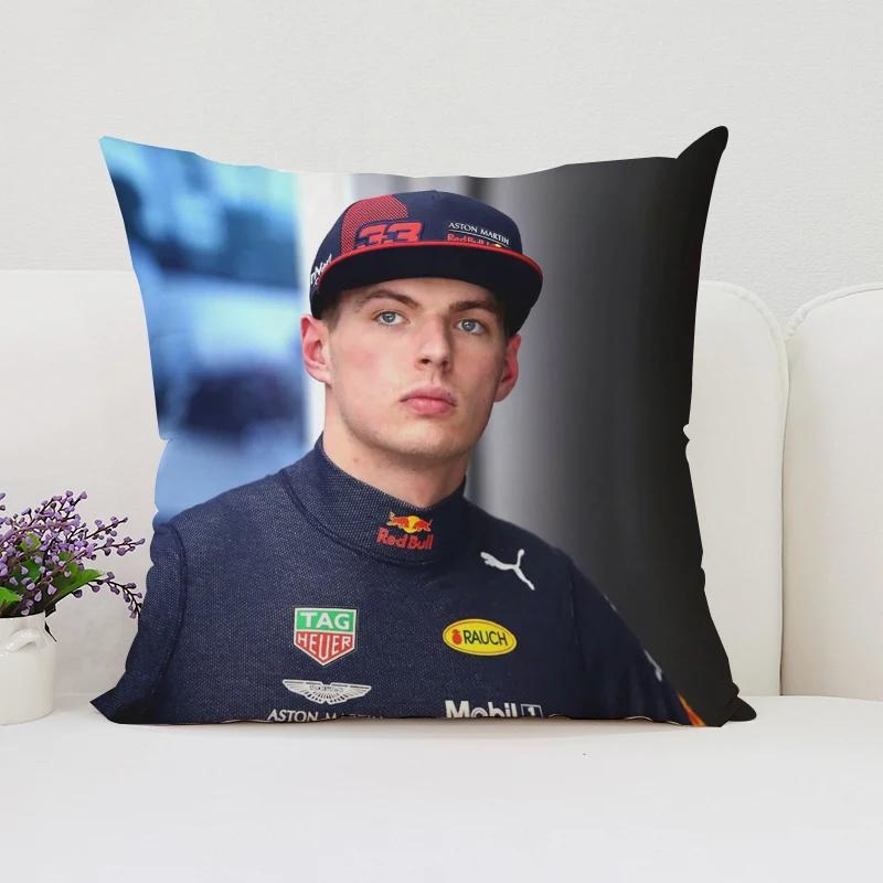 

Наволочка 45x45см Подарунок для фаната М-Макса Ферстаппена Чохол для подушки на диван Двосторонній принт Короткий плюш Подушка для попереку на крісло 12x12Inch