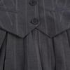 2024 Autumn Women's European & American Style Pleated Striped Vest Dress