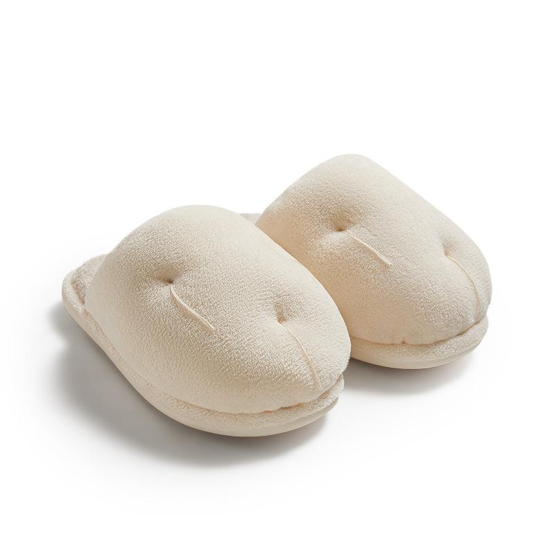 Simple small potatoes thickened non-slip warm couple cotton slippers home cartoon winter slippers comfortable slippers