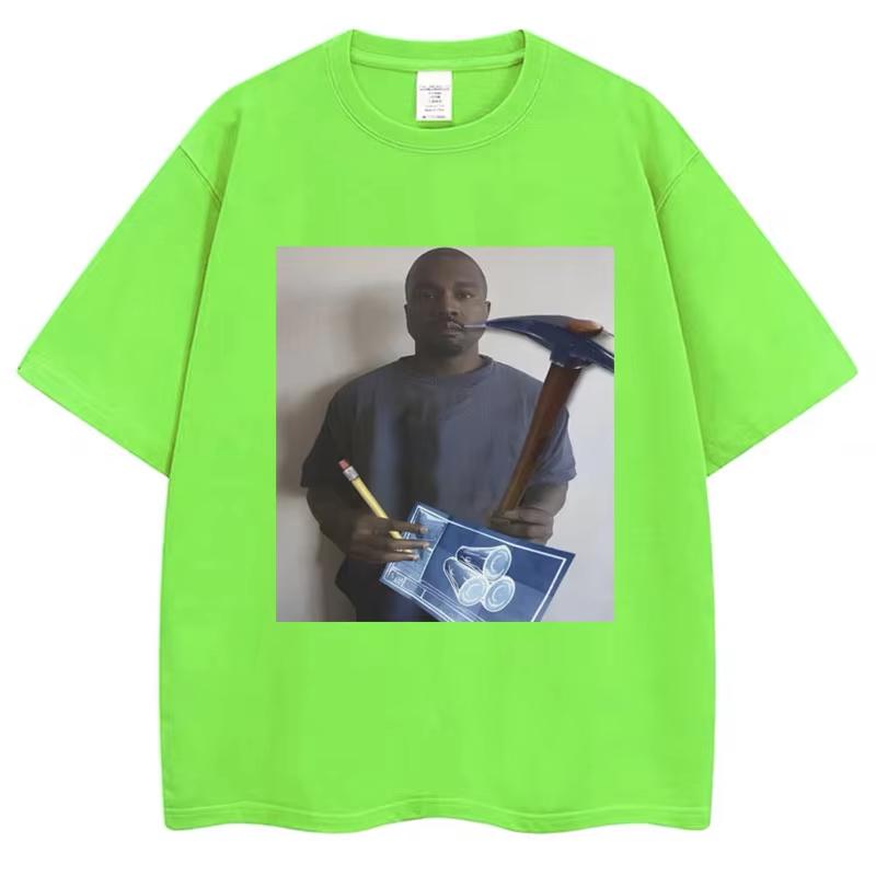 Funny Kanye West Meme Graphic T-shirt Kid's Video Game Humor T Shirt Men Women Summer Creativity Cotton Tees Streetwear Gifts