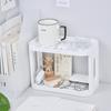 Double-layer Desk Organizer Rack Stationary Container Sundries Stand Pen Holder Cosmetic Storage Basket Office Kitchen Shelf