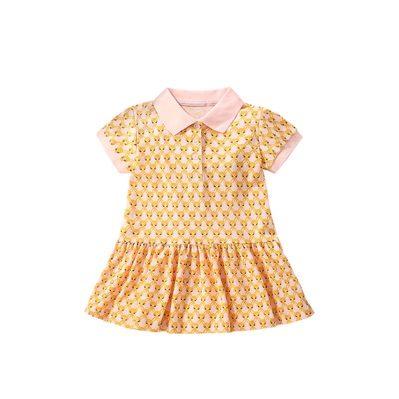 

Юбки для девочек Летнее новое детское платье с короткими рукавами для девочек 140cm