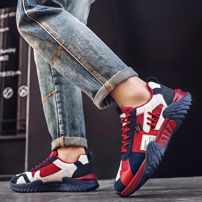 Men 's Casual Four Seasons Fashion  Students Comfortable Sneakers Boys Trending Soft Sole Breathable Shoes