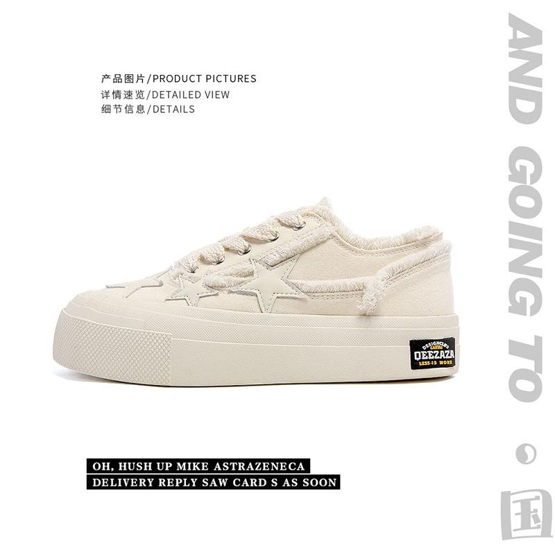 

6026 star shoes men s and women s summer couple s niche design canvas shoes Wu Jianhao student campus trendy shoes Female code-39