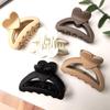 4cm Frosted Milk Coffee Hair Claw Clip for Women’s Updo – Small, Simple, Shark Design