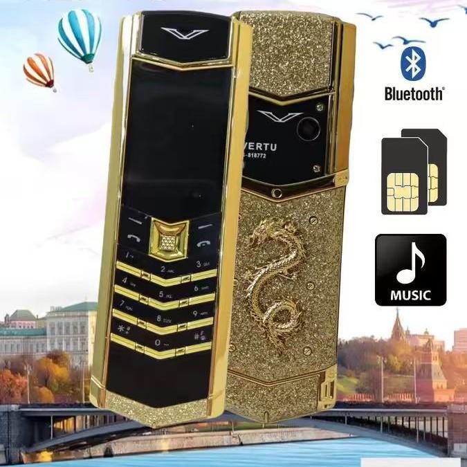 

Мобільний телефон V10 Dragon Non-Smart Candy Bar GSM для літніх людей, багатомовний Black Gold Dragon