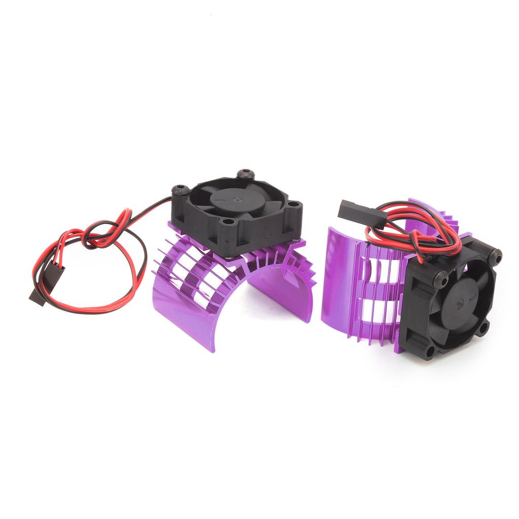 RC Car 3650 Brushless Motor Cooling Fan 540 Brushed Motor Fan with Heatsink RC AccessoryPurple