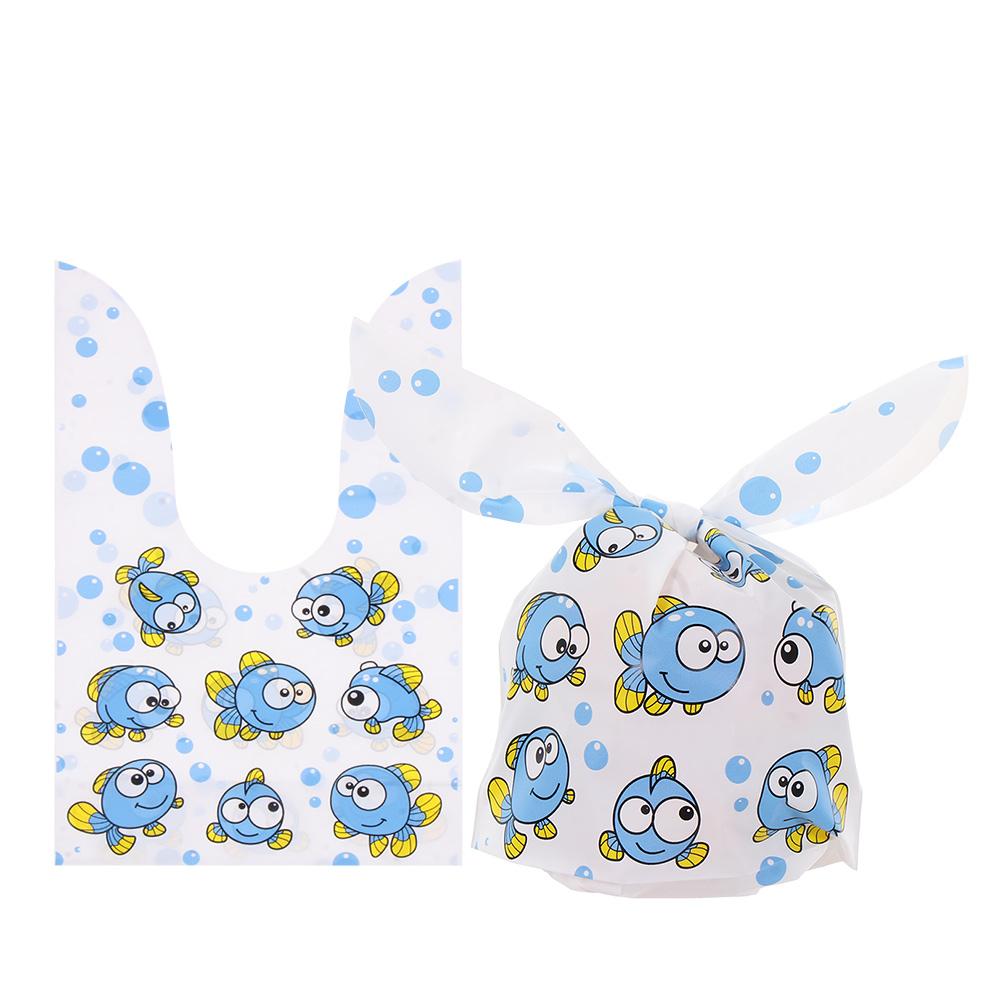 10PCS Snack Decoration Storage Pocket Bunny Ear Biscuit Package Rabbit Cookie Bags Easter Rabbit Candy Bag
