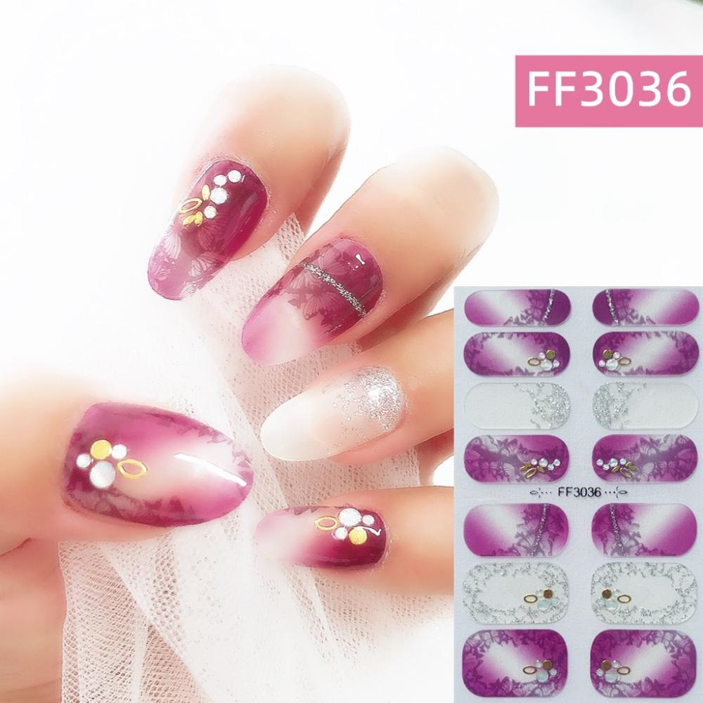 Three-dimensional Waterproof No-bake Nail Polish Film Full Sticker Spring and Summer Nail Film Paper Nail Film Paper
