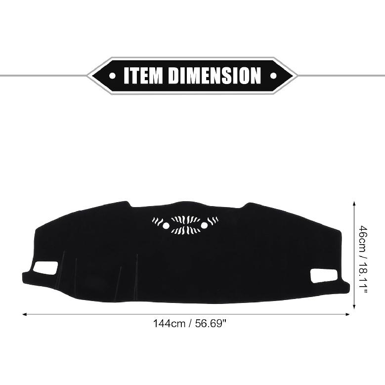 Car Dashboard Cover Mat Compatible for Jeep Grand Cherokee 2021-2023, Protective Polyester Black Center Console Interior Trim Dash Board Mat