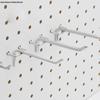 Stainless Steel Color Double Corner Ornament Pegboard Shelf Hook