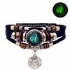 Glowing Bracelet Customizable Constellations Design Lightweight Faux Leather Cuff For Astronomy Enthusiasts
