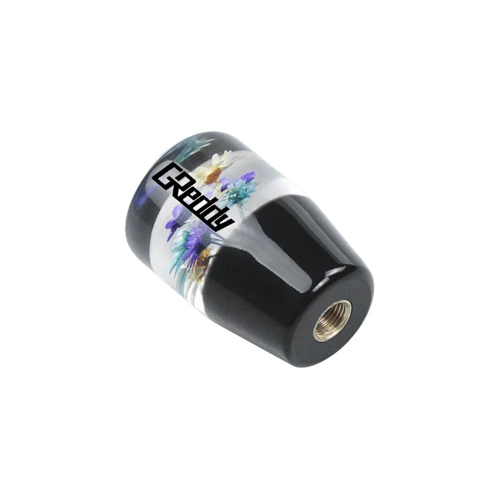 JDM Interior Car Racing Gear Stick Shifter Lever Clear Underwater Flower Design Crystal Resin Gear Shift Knob GReddy Real Flower