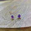 Natural African amethyst stud , Amethyst Studs Amethyst Earrings Birthstone Earrings , Amethyst stud earrings , cute earrings , gift for her