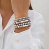 Pack of 5 Handmade Metal Beaded Bracelet Set Stackable Beaded Hand Chain Elegant Jewelry Gift For Any Occasion