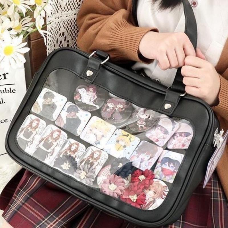 New Japanese Pain Bag Transparent Badge Pain Bag Baby Bag Female Cute Jk Uniform Portable Messenger Bag Student Second Dimension