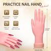 AORAEM Nail Trainning Practice Hand Flexible Soft Plastic Mannequin Hand Nail Art Trainer Manicure Practice Hand Tool