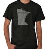 Minnesota Map Shape Vacation MN Pride Gift Womens or Mens Crewneck T Shirt Tee