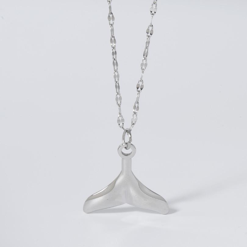 O Chain Around Neck Necklace Waterproof Stainless Steel Conch Shell Starfish Pendant Necklaces For Women Men Accessories Jewelry