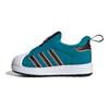 Adidas Originals Superstar Canvas Comfortable Low-Top Walker Shoes Baby Shoes Blue Black White EE6418