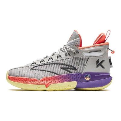 Kids KT9 Durable High-Top Basketball Shoes Kids Basketball Shoes Gray Purple 312421130-3