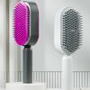 Self Cleaning Air Cushion Hair Brush, Retractable Bristles Scalp Massage Brush, Anti Static Press