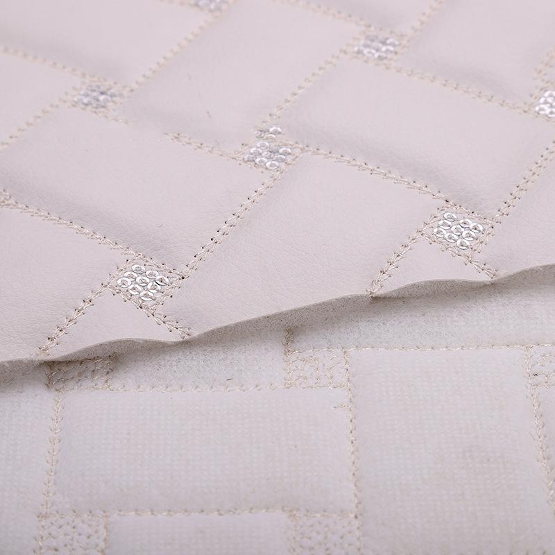 100x135cm Thick Artificial PU Leather Fabric With Sponge for Upholstery Furniture Car Floor Background Wall Sliding Door Decor