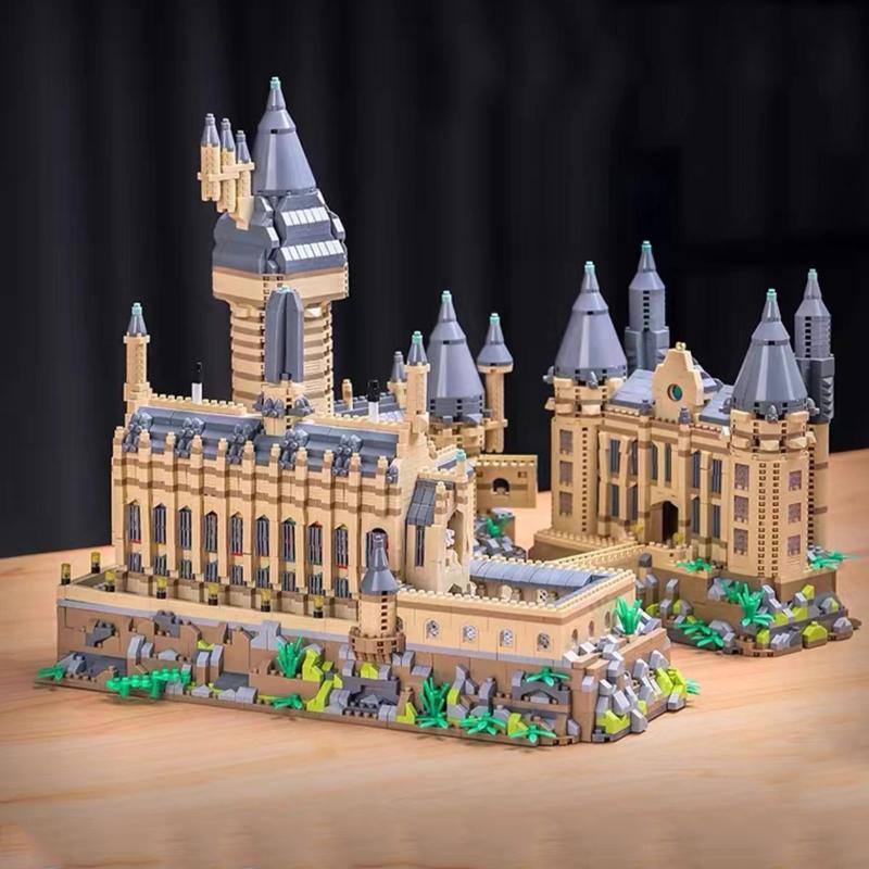 Gothic Medieval Castle Building Blocks Kits MOC Micro Bricks Magic School Birthday Gifts for Adult Kids Creative Toys 6000+pcs
