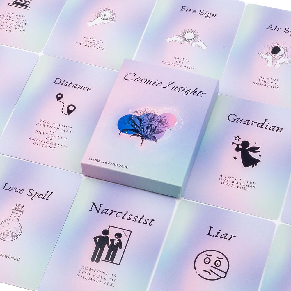 Cosmic Insights Tarot Deck 41 Oracle Cards English Version Deck Divination Party Toy Entertainment Wiccan Supplies