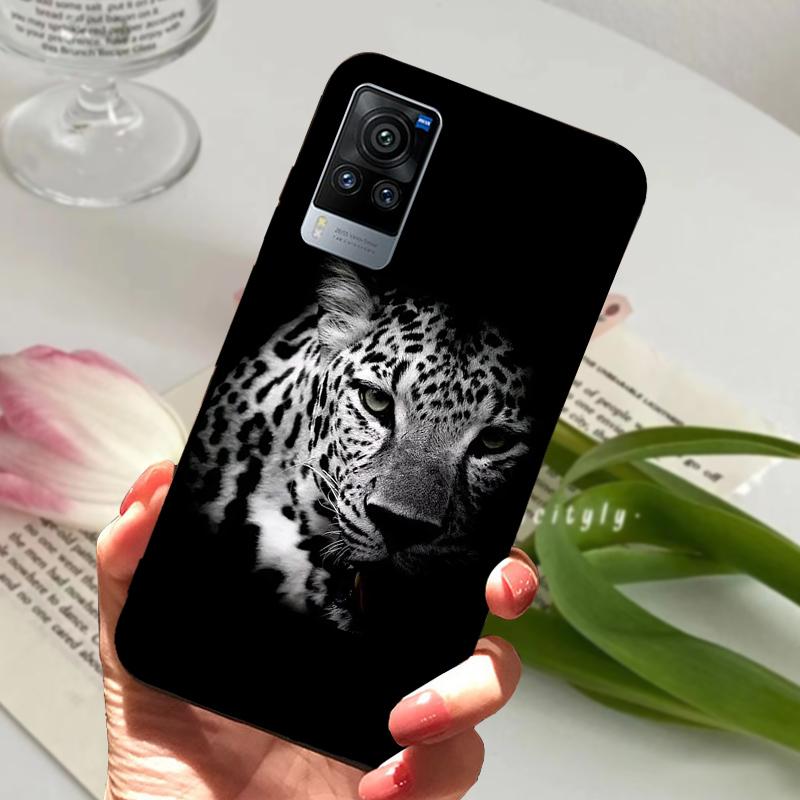 For VIVO X60 Pro 5G Case V2046 V2047A Cartoon Cute Matte Silicone TPU Soft Phone Cover For Vivo X60 X 60 Shockproof Coque Bumper