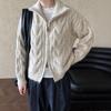 Autumn and Winter Loose Soft Waxy Maillard Short Turtleneck Zipper Sweater Cardigan Women's Twist Knitted Women's Jacket