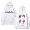 Fashion Eurovision Song 2025 Flags Double Sided Printed Hoodies Men Women Casual Sweatshirt Unisex Cotton Long Sleeve Pullovers