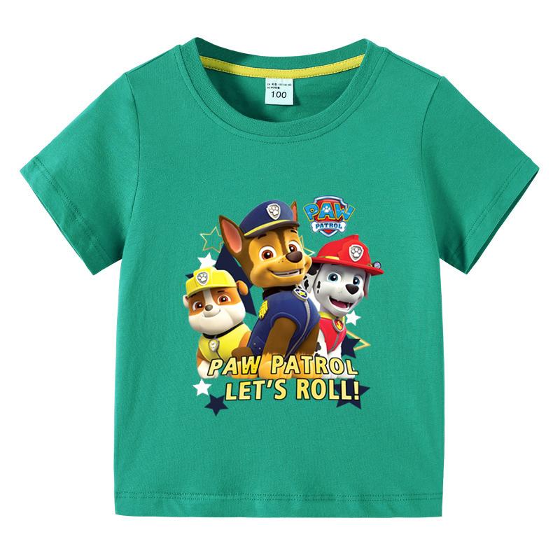

Футболка MINISO Paw Patrol 2025 года, детская одежда из хлопка для детей от 4 до 134 лет, футболка с рисунком для мальчиков, новые летние детские топы с круглым вырезом для девочек, футболка с коротким рукавом 140