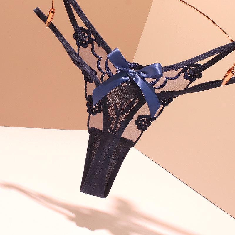 

Сексуальные кружевные стринги большого размера с вышивкой - Красные XXL серый/синий