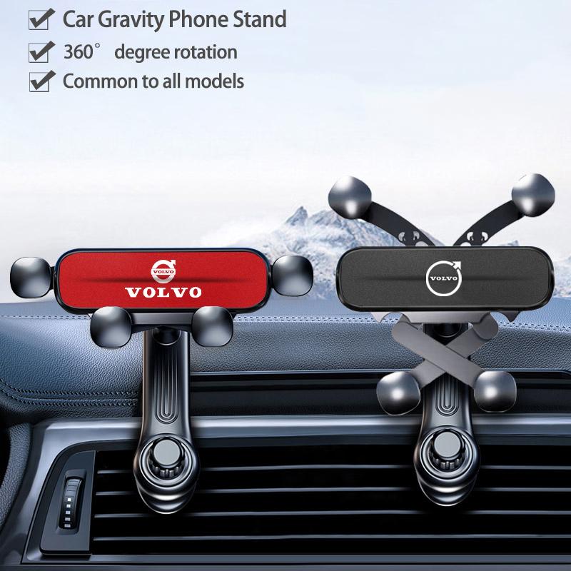 Gravity Phone Holder Car Air Vent Mobile Phone Mount Metal Stand Auto Interiors For Volvo Rdesign V60 V40 XC90 S60 C30 XC60 V50