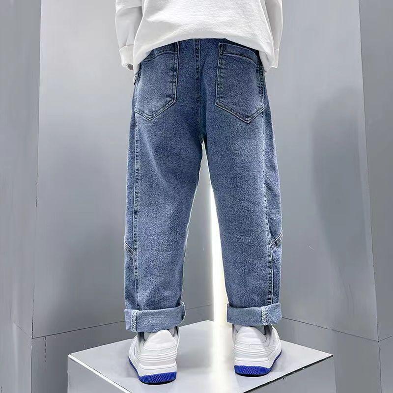 Boys' Jeans Spring and Autumn Pants Children's Loose Casual Handsome Boys' Pants Trendy