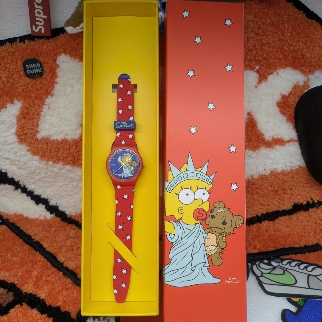 Used Swatch The Simpsons Watch Statue of Liberty