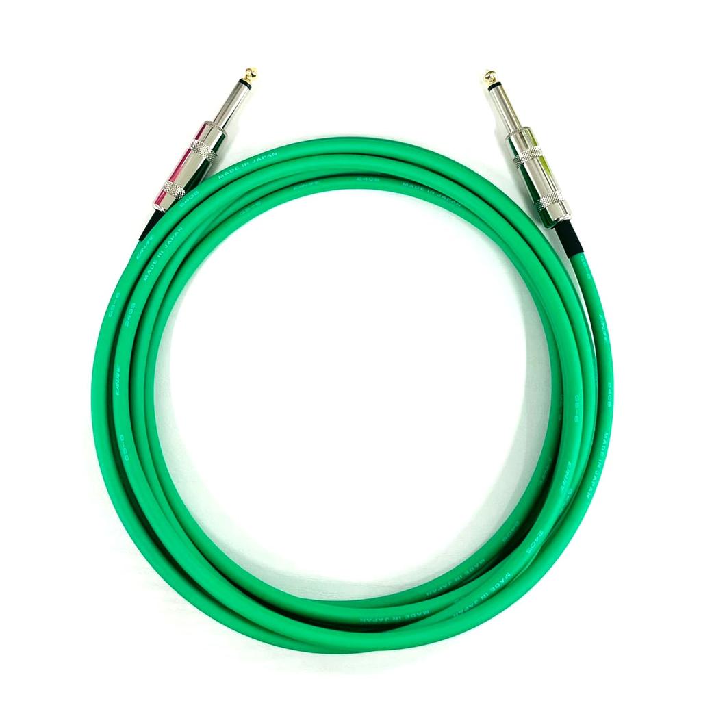 CANARE Green Shielded Cable Made In Japan GS-6 (L-L/L-S/S-S), (S-S, 5m)