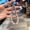 Luxurious Faux Pearl & Rhinestone Phone Lanyard Keychain - Super Sparkly Handmade Accessory