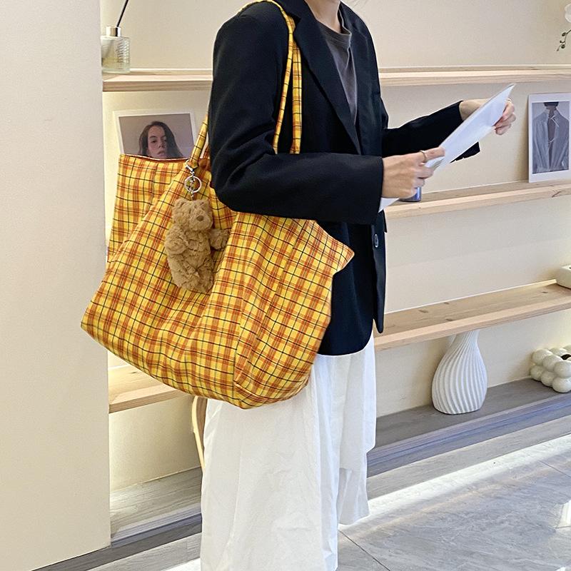 2024 Retro Canvas Tragetasche - Großes Fassungsvermögen, Doppelseitig, Einzelne Schulter, Modische Leichte Pendeltasche