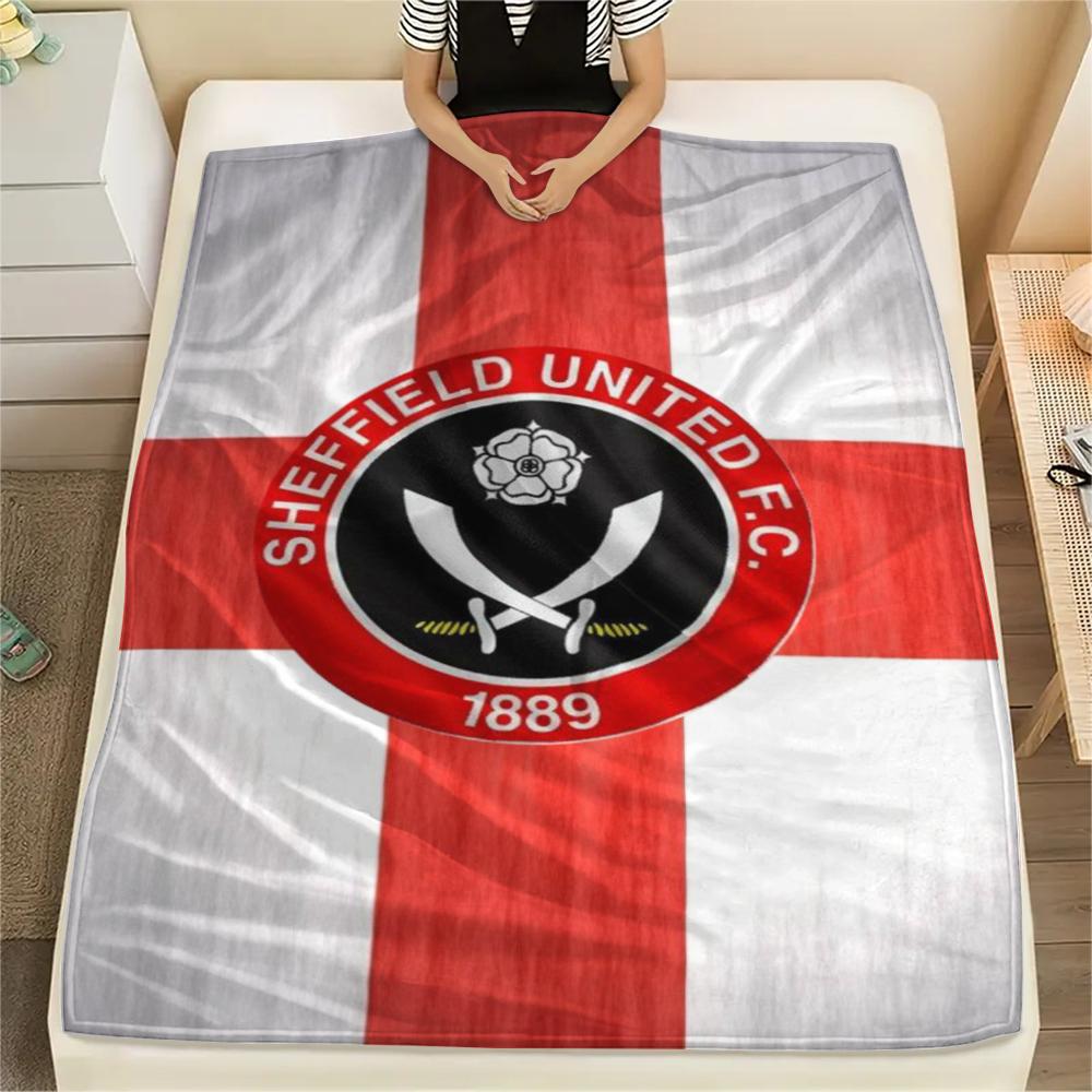 1 Pezzo Coperta in Flanella con Stampa Sheffield United FC, Alta Qualità Confortevole per Tutte le Stagioni, Arredamento per la Casa, Calore e Comfort, Perfetta per Regali di Natale