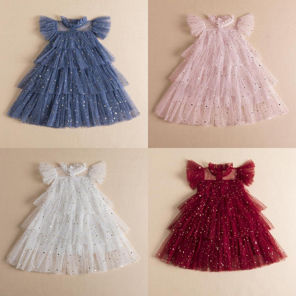 Mädchen Prinzessinnenkleid Sommer Mädchen Kinder Einfarbiger Pailletten Tüllrock Für Kleinkind Mädchen