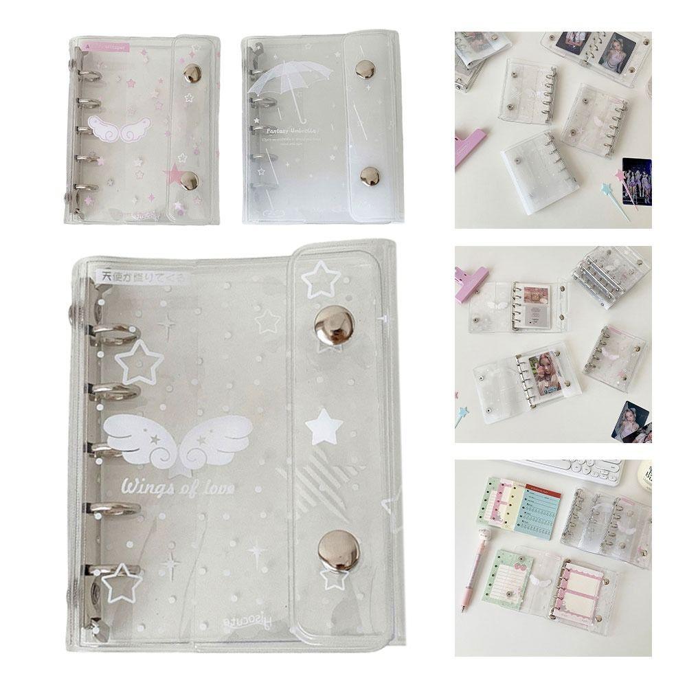Angel Wings Patterns Loose-leaf Cover Transparent Photo Album Multi-functional Postcards Binder