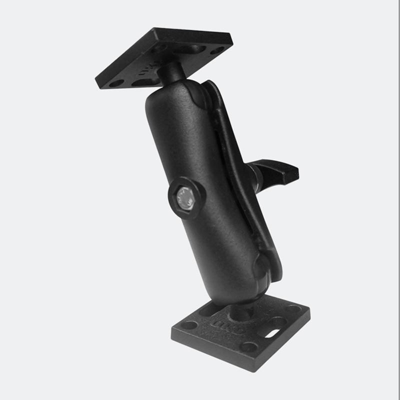 Aluminum 1 Inch 25mm Double Ball Ram Mount with Double Socket Arm Two AMPS Square Plates Compatible with Monitor Vehicle