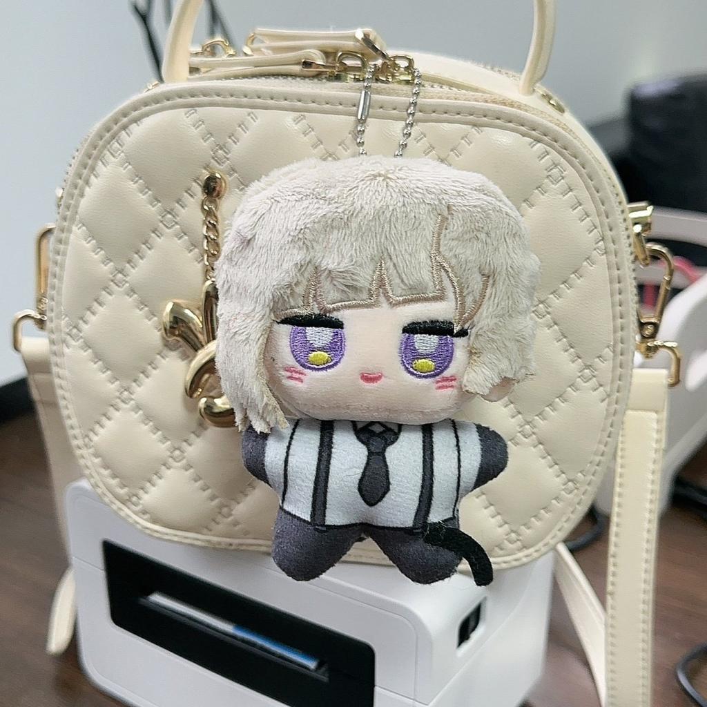 Anime Bungou Stray Dogs Plush Keychain 10CM Dazai Osamu Nakahara Chuuya Soft Stuffed Toys Birthday Perfect Gift